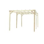 Carport a toit plat en pin autoclave - 300x500cm