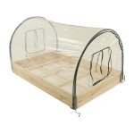 Carr potager en bois 116 x 81 x 67, 5 cm  muscari  - avec housse serre chssis