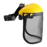 Casque de protection, casque avec visi�re en maille pour protection foresti�re et d�broussailleuse