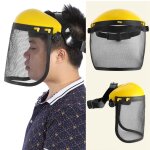 Casque de scurit en maille avec visire intgrale pour la protection forestire, chapeau pour l'exploitation ...