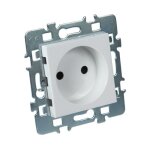 Casual m�canisme prise 2p + cache blanc + support m�tal debflex