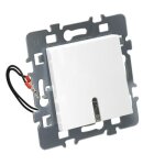 Casual mécanisme va - et - vient avec voyant + cache blanc + support métal debflex Casual mécanisme va - et - vient avec voyant + cache blanc + support métal debflex