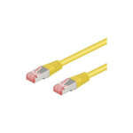 Cat 6 c�ble patch, s / ftp (pimf), jaune, 0, 25 m, conducteur en aluminium plaqu� cuivre (cca). longueur ...