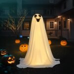 Cauc - 1. 5m / 4. 92ft fantôme décoration, halloween decoration exterieur&interieur avec des lumières, ... Cauc - 1. 5m / 4. 92ft fantôme décoration, halloween decoration exterieur&interieur avec des lumières, ...