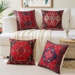 Cauc - extrieur housses de coussin 45x45 cm lot de 4 housse coussin extrieur impermable lin coussin ...