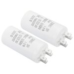Cbb60 8uf condensateur de dmarrage, 2pcs ac 450v 4 broches 50 / 60hz cylindre fond pour machine  laver, ...