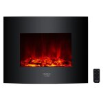 Cecotec ready warm 2600 curved flames int�rieure chemin�e encastr�e electrique noir