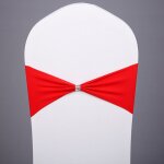 Ceinture de chaise en spandex, 11 couleurs, ruban avec noeud papillon, extensible, dcoration de fte, ...