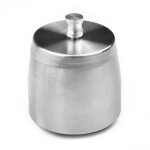 Cendrier rond en acier inoxydable avec couvercle pour le salon et le bureau, protection contre les mouches, ...