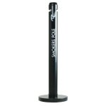 Cendrier sur pied mobile - smokers' pole - noir rubbermaid
