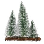 Centre de table 3 sapins lumineux Centre de table 3 sapins lumineux
