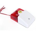 Cfux - 12v 105db mini filaire strobe sirne clignotant lumire sirne rouge lumire son sirne systme ...