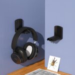 Cfux - lot de 2 supports casque pliables, support de casque sous bureau avec coussin en silicone antidrapant, ...
