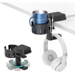 Cfux - 3 en 1 porte casque avec porte gobelet - support casque de bureau rotatif avec organisateur de ... Cfux - 3 en 1 porte casque avec porte gobelet - support casque de bureau rotatif avec organisateur de ...