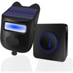 Cfux - alarme d'alle solaire, alarme de mouvement d'alle sans fil de 600 pieds alarme a l'preuve des ...