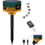 Cfux - alarme solaire avec dtecteur de mouvement extrieur : aboiements de chien et coups de feu, sirne ...