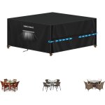Cfus - bache protection table carre de jardin exterieur housse de protection salon de jardin housse de ...