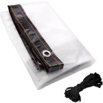 Cfus - bche transparente 1, 5 x 2 m avec ?illets - bche impermable en polythylne transparent - rsistante ...