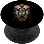 Cfux - chevalier templier cadeau crusader bouclier et casque popsockets support et grip pour smartphones ...