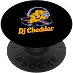 Cfux - dj cheddar casque vinyles fromage musique popsockets popgrip adhsif