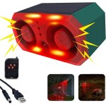 Cfux - sirne a capteur de mouvement extrieur a energie solaire, 130db x 2 haut - parleurs, 13 modes ...