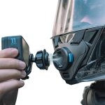 Cfux - support magntique a dgagement rapide pour casque de moto gopro, support magntique pour casque ...