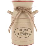 Chaas - vase rustique galvanisé vintage en acier galvanisé de style ferme, pichet a fleurs décoratif, ... Chaas - vase rustique galvanisé vintage en acier galvanisé de style ferme, pichet a fleurs décoratif, ...