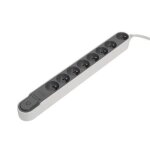 Chacon bloc multiprise parafoudre avec interrupteur 8 prises 16a 1. 5m gris