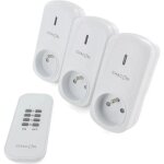Chacon set de 3 prises on - off + telecommande 2000w - fr