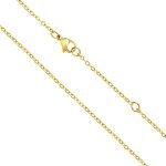 Chane maille forat dore pour femme - largeur 1, 4 mm - longueur 40 - 100 cm + 5 cm