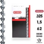 Cha�ne oregon pour tron�onneuse . 325  1, 5 mm. 62 maillons. gouge profil demi rond