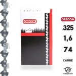 Chane oregon pour trononneuse . 325  1, 6 mm. 74 maillons. gouge profil carr. super 20