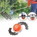 Chane de tondeuse  gazon tte de coupe - herbe dbroussailleuse  gazon coupe - herbe