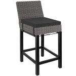 Chaise de bar en rotin latina - gris