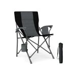 Chaise de camping pliante 59 x 63 x 89 cm porte - gobelet et poche lat�rale design moderne en tissu oxford ...