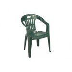Chaise empilable en r�sine couleur vert pio120ve