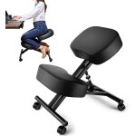 Chaise a genoux ergonomique avec coussin epais en mousse a mmoire de forme tabouret de bureau rglable ...