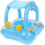 Chaise gonflable pour piscine bb enfant modle bateau avec clochettes et ombrelle anti - uv, design ...
