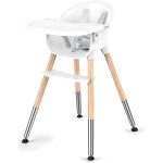 Chaise haute bebe, chaise haute de b�b� en bois classique pour b�b�s et tout - petits, harnais de 5 points, ...