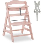 Chaise haute bébé en bois - evolutive dès 6 mois, réglable, harnais 5 points, barre de sécurité, résistante ... Chaise haute bébé en bois - evolutive dès 6 mois, réglable, harnais 5 points, barre de sécurité, résistante ...