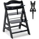 Chaise haute en bois (noir)