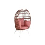 Chaise de jardin - [marque] - 99 x 71 x 147 cm - mtal - rotin synthtique blanc