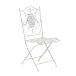 Chaise de jardin balcon terrasse design rustique pliable en métal blanc vieilli 10 0003033 Chaise de jardin balcon terrasse design rustique pliable en métal blanc vieilli 10 0003033