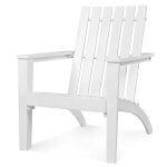 Chaise de jardin en bois d'acacia - costway - fauteuil design adirondack - charge 160 kg - pour salon ...