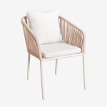 Chaise de jardin classique arhiza tapioca beige