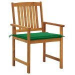 Chaises de jardin avec coussins 8 pcs bois d'acacia solide wis
