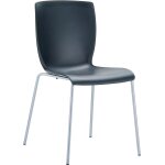 Chaise de jardin empilable r�sistante aux uv en plastique noir