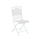 Chaise de jardin en fer forg blanc mdj10025