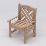 Chaise de jardin non peinte pour enfant, meuble de maison, cadeau d'anniversaire, 1:12