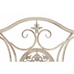 Chaise de jardin pliable en m�tal cr�me antique